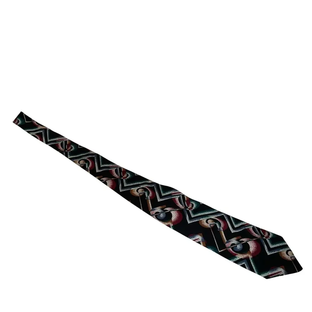 Vintage Tie 90s Surrey Micro Magic Geometric Abstract Pattern Made in USA